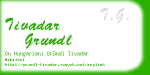 tivadar grundl business card